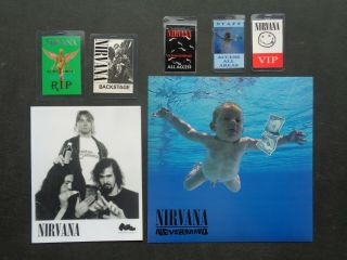 Nirvana,  B/w Promo Photo,  5 Backstage Passes Various Tours,  12 Inch Poster