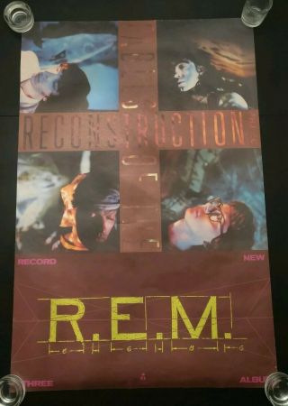 Vintage 1985 R.  E.  M.  Fables Of The Reconstruction Promo Poster 36 X 24