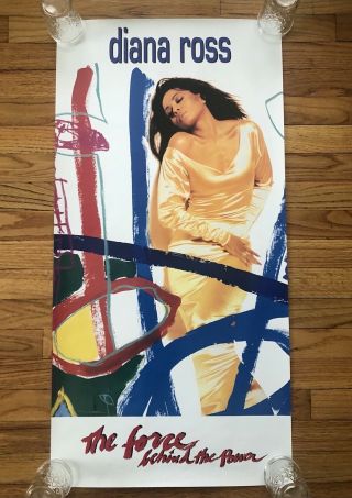 Diana Ross - Motown Promo Music Poster,  The Force Behind The Power,  18 " X 36 "