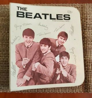 Vintage Beatles 1964 White Notebook 3 - Ring Binder Rare Very Good