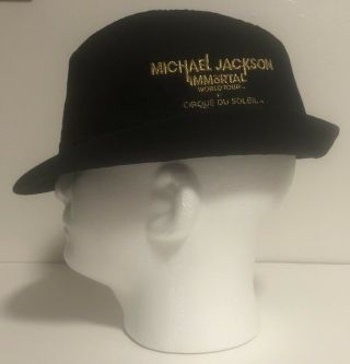Michael Jackson Immortal World Tour Cirque Du Soleil Black Hat L/xl Nwot