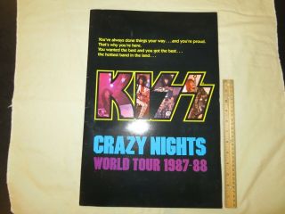 Kiss Crazy Nights World Tour Book 1987 - 88