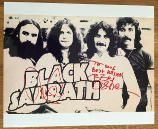 Ozzy Osbourne & Geezer Butler Signed Photo 10x8 " - Black Sabbath