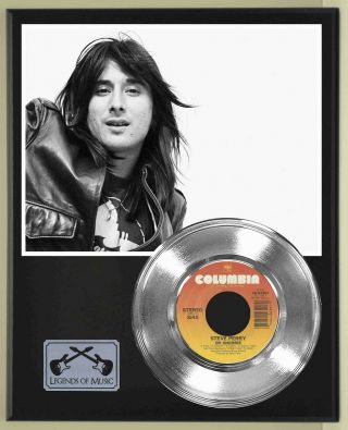 Steve Perry " Oh Sherrie " Silver Record Display Wood Plaque