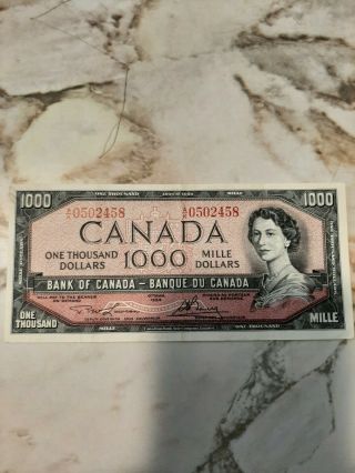 1954 Canadian 1000 Dollar Bill Circulated