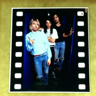 Nirvana : 35mm Color " Press Photo " Film Transparency @ 1990s Grunge Rock Music
