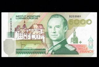 Luxembourg 5000 Francs 1996 (1993) P - 60 Ef