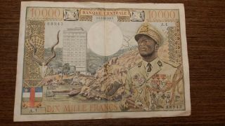 10.  000 Francs Bokassa - Equatorial African States 1968 Banknote Very Rare Ttb/vf