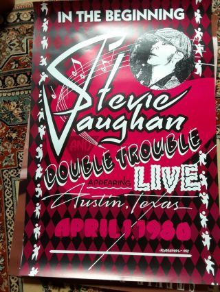 Stevie Ray Vaughan Promo Poster " In The Beginning " Narum 92