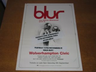 Blur - Think Tank 2003 Wolverhampton Promo Tour Poster - Art By Banksy