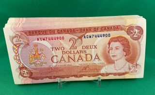 Brick Of 100 Consecutive 1974 Bank Of Canada $2 Bn2