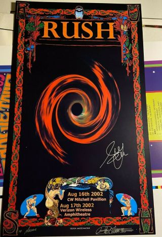 Rush Vapor Trails Tour 2002 Concert Poster Art Print Hand Signed Geddy Lee