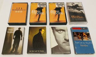 Phil Collins Tape Cassette Singles X8 (see Pictures,  Includes 4,  1)