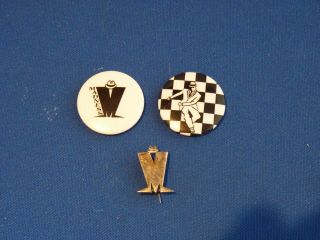 Madness Nutty Boy Ska Badges,  One Is Sterling Silver.