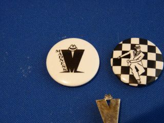 MADNESS NUTTY BOY SKA BADGES,  ONE IS STERLING SILVER. 2
