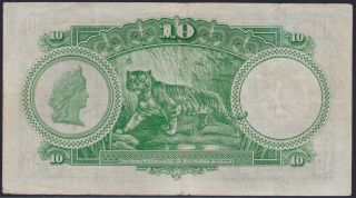 Straits Settlements 10 dollars 1935,  VF,  Pick 18b 2