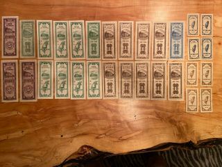 30 Bank Of Taiwan Notes China Paper Money 1 5 Cent,  1 5 Yuan - 1940 