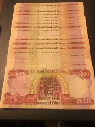 1 Million Iraqi Dinar Uncirculated,  (40) 25k Notes