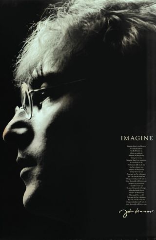 John Lennon Imagine Lyrics 2004 Poster 24 X 36