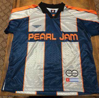 1998 Pearl Jam Yield World Tour Soccer Jersey Size Xl
