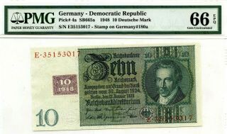 Germany 10 Deutsche Mark 1948 Democratic Republic Pick 4 A Gem Unc Value $320