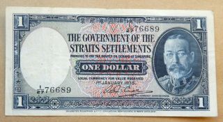 Straits Settlements 1 Dollar P16b 1935 V/f