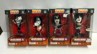 Kiss Gene Rock Headliners Xl Limited Edition Collectible Figure Complete Set 1 - 4