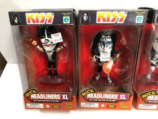 KISS Gene Rock Headliners XL Limited Edition Collectible Figure Complete Set 1 - 4 2
