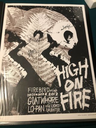 High On Fire Signed Poster