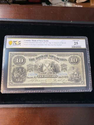 Bank Of Nova Scotia 1929 $10 Vf25