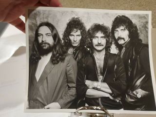 Black Sabbath Press 2 Photos 1984 Orig Haflin Post Born Again Donato White Tiger
