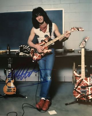 Eddie Van Halen (musician,  Rock Band Van Halen) Hand Signed Photograph 2