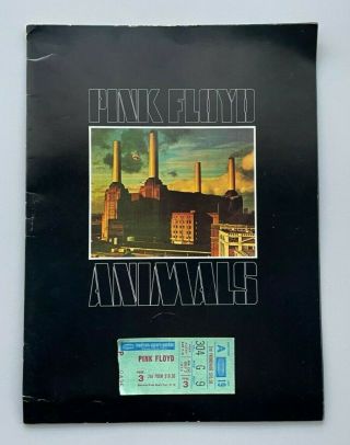 Pink Floyd Animals 1977 Tour Program,  Madison Square Garden Ticket Stub