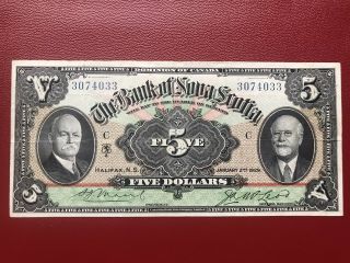 1929 Bank Of Nova Scotia $5 Large Banknote: & Collectibles