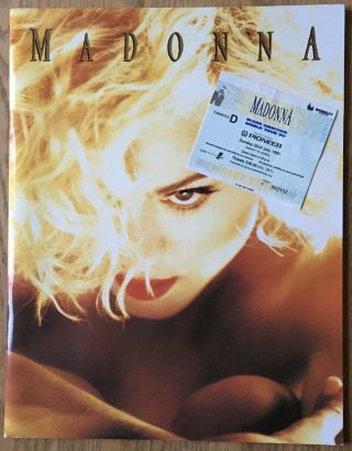 Madonna Blond Ambition Tour 1990 Uk Programme,  Ticket,  Wembley,  London