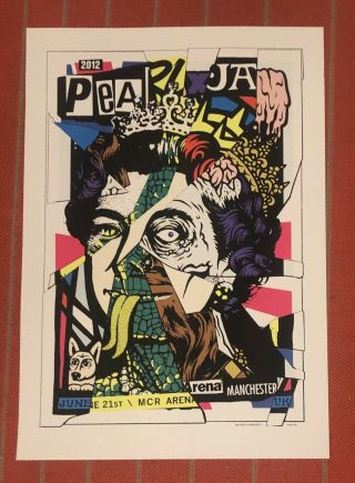 Pearl Jam 2012 Manchester Ames Bros Poster Gig Print