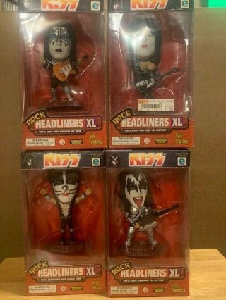 Kiss Gene Rock Headliners Xl Limited Edition Collectible Figure Complete Set 1 - 4