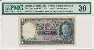 Government Of The Straits Settlements $1 1935 Pmg 30
