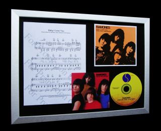 Ramones Baby I Love You Ltd Framed Top Quality Cd Display,  Express Global Ship