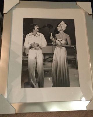 Sonny And Cher Framed Picture 28x24 B&w