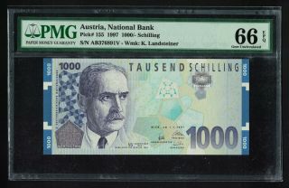 Austria,  National Bank,  P155,  1997,  1000 Schilling,  Pmg 66epq