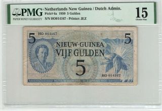 Netherlands Guinea 5 Gulden 1950 Indies Jez Pick 6 Indonesia Pmg Choice F 15