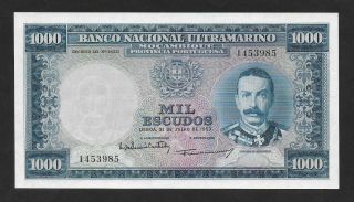 Pick.  105a - Mozambique - Portugal - Bnu - 1000 Escudos - 1953 - Nº.  1453985 - Unc