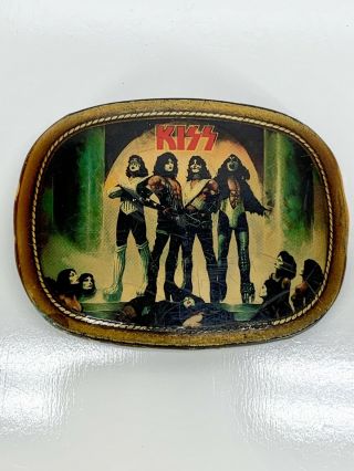 Kiss Love Gun Belt Buckle 1977 Pacifica Gene Paul Criss Frehley Glossy