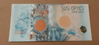 Test Note - Polymer 2018 Test Note Banknote Susi Optics Kurz Kba Notasys Unc