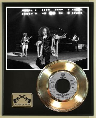 Dio " Rainbow In The Dark " Record Display Wood Plaque