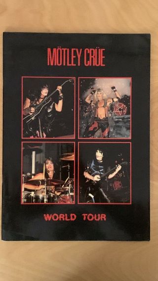 Motley Crue 1984 Shout At The Devil Tour Book Program Vg