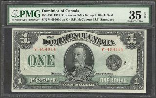 1923 $1.  00 Dc - 25f Pmg Vf 35 Epq Dominion Of Canada Beauty Aef George V Dollar