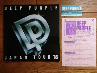 Deep Purple 1985 Japan Tour Tour Book Concert Program Ticket Stub @ Nagoya Flyer