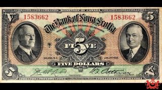 1935 The Bank Of Nova Scotia 5$ 1583662 - Vf/ef - Writing